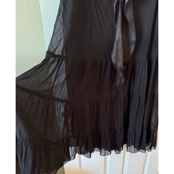 R & M Richards Black Cap Sleeve Lace Open Back Party Dress Gowns Plus Size 16 - Picture 5 of 7